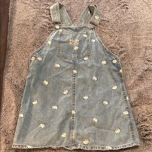 Hello Kitty x H&M Denim Kids Overall Dress size 8